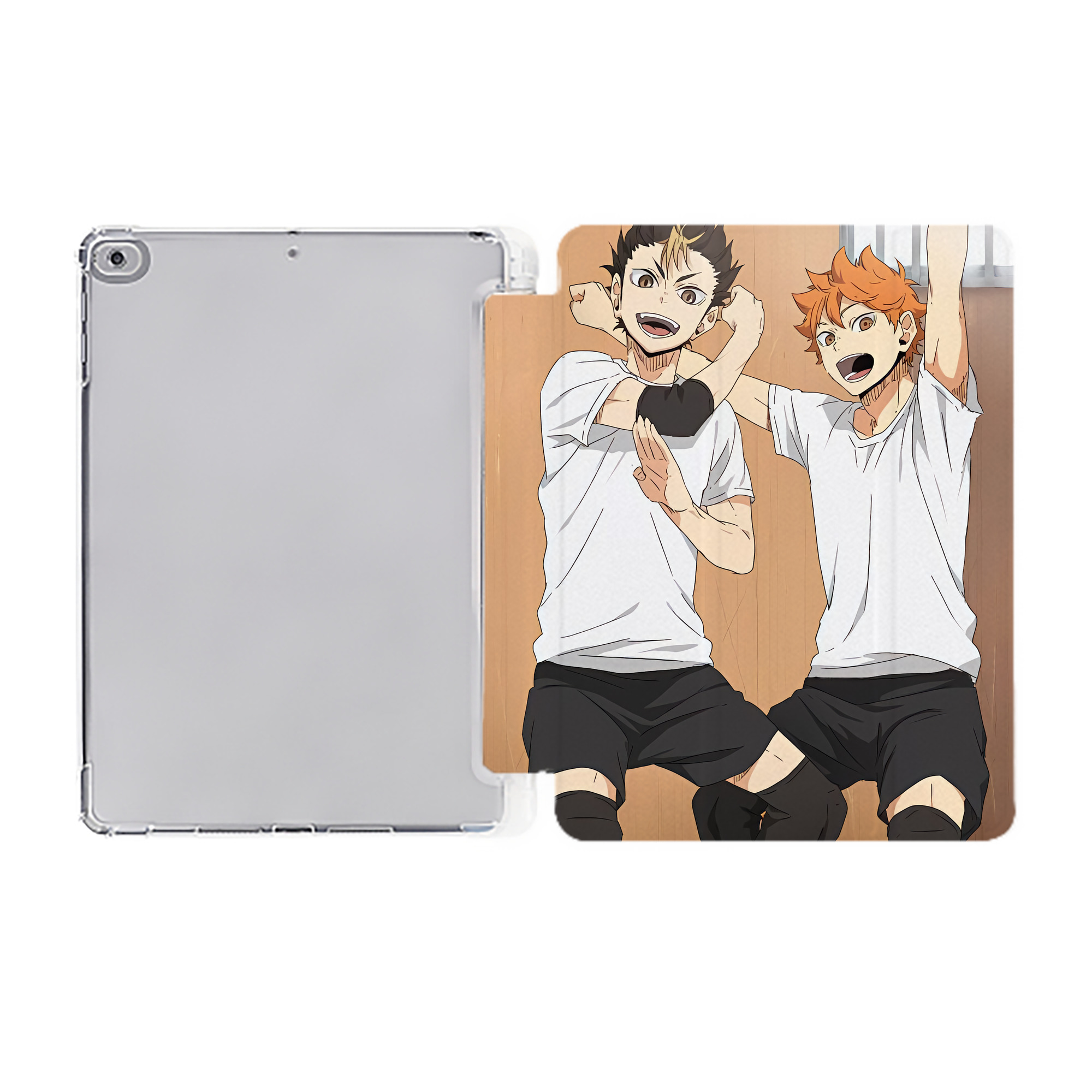 （画像用） ハイキュー!! Haikyu!! IPad ケース ペン収納付き 三つ折りスタンド PUレザー×シリコン 対応機種9.5/10.5/10.9インチ